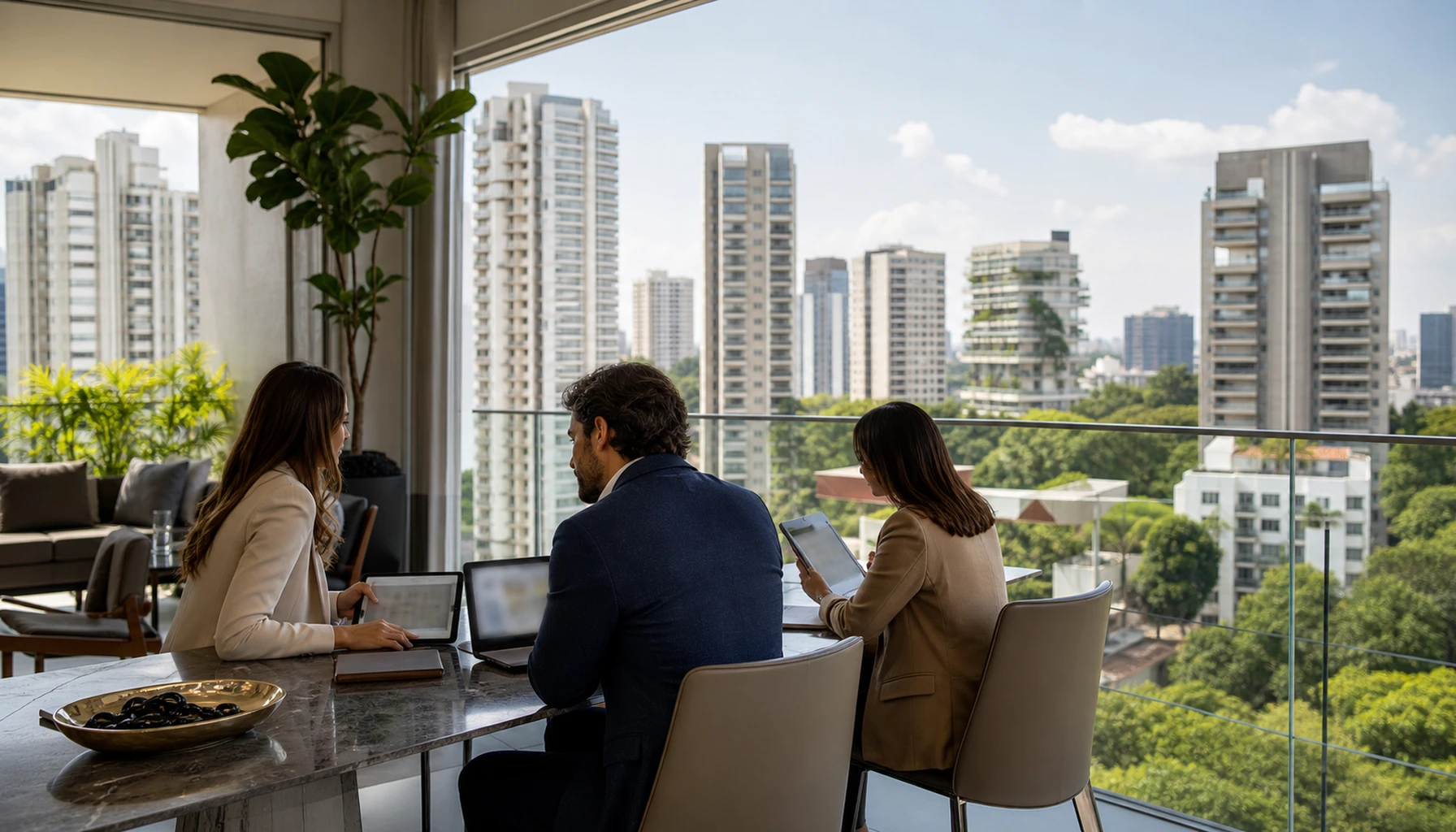 Imagem editorial sobre GEO imobiliário: como medir a presença da marca em IA generativa